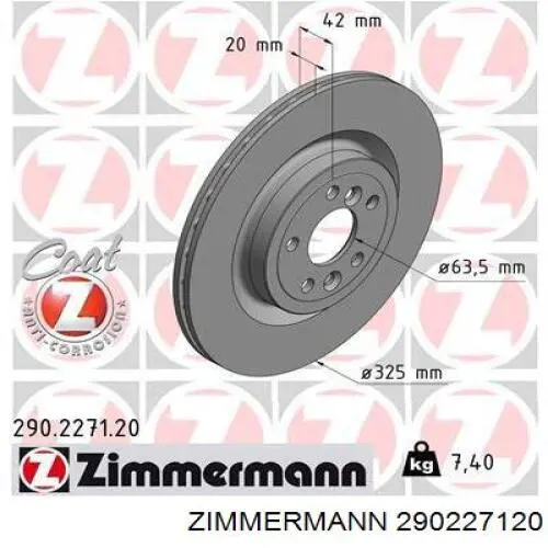 290227120 Zimmermann Дисковый тормоз