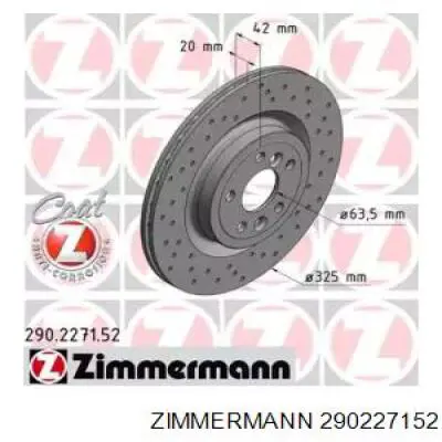 290227152 Zimmermann Дисковый тормоз