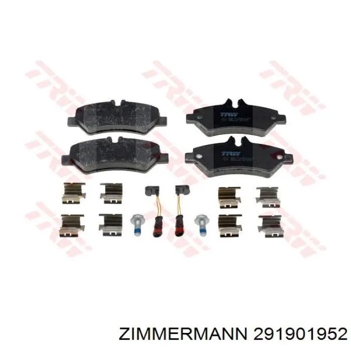 Задние тормозные колодки 291901952 Zimmermann