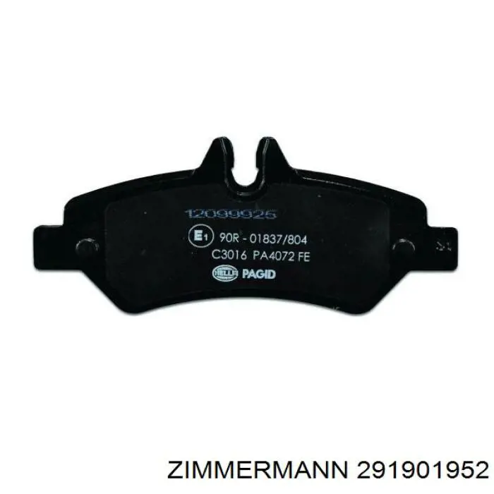 Задние дисковые колодки Zimmermann 291901952