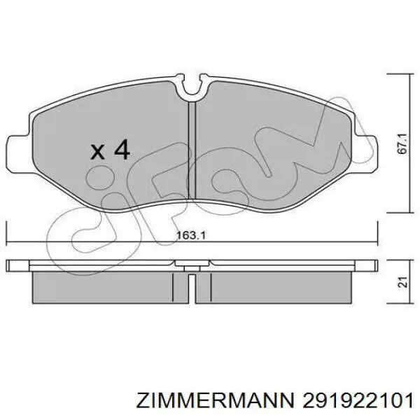 Колодки Zimmermann 291922101 цена, от 49.79 USD