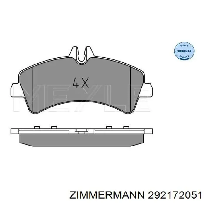 Задние тормозные колодки 292172051 Zimmermann