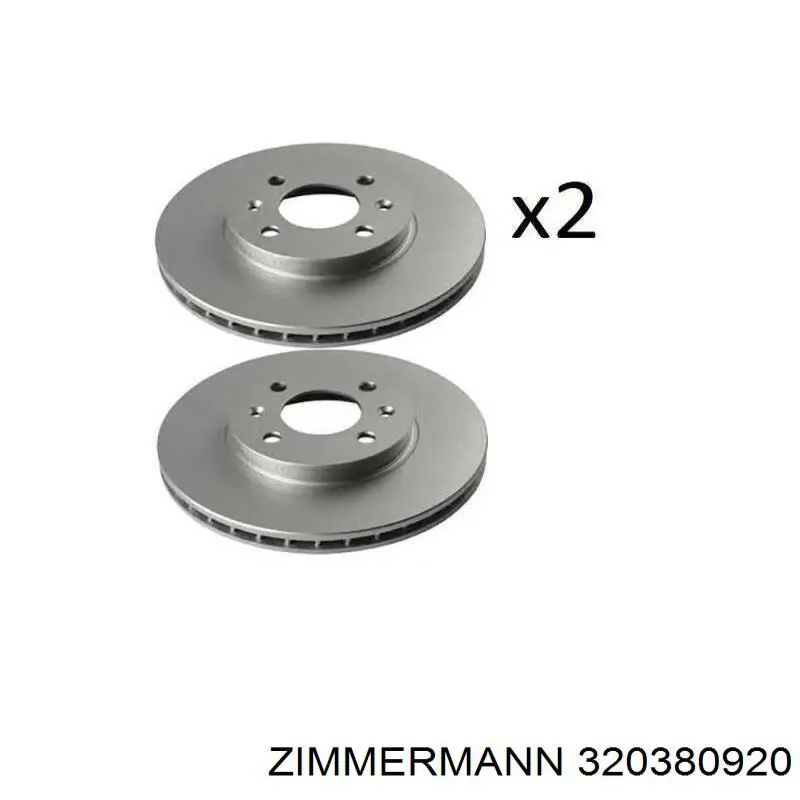 Передний тормозной диск Zimmermann 320380920