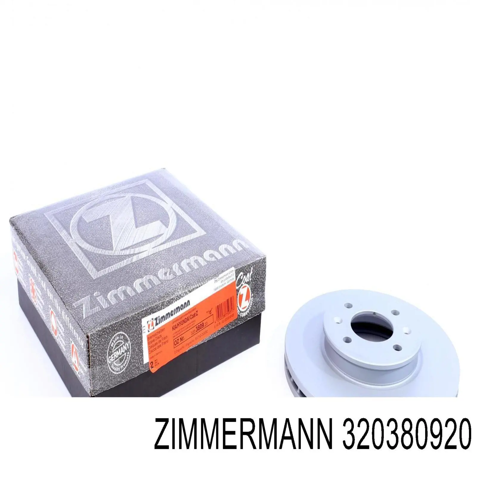 Передние тормозные диски 320380920 Zimmermann