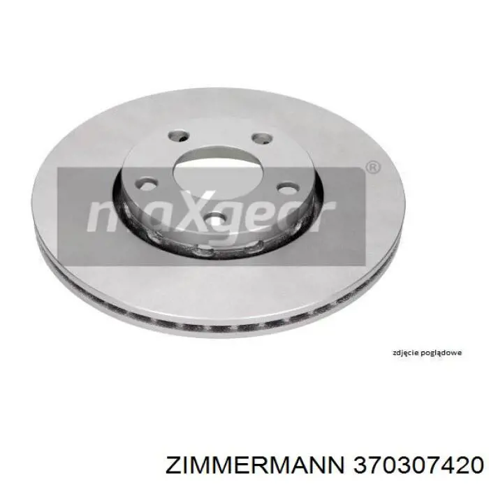Передние тормозные диски 370307420 Zimmermann