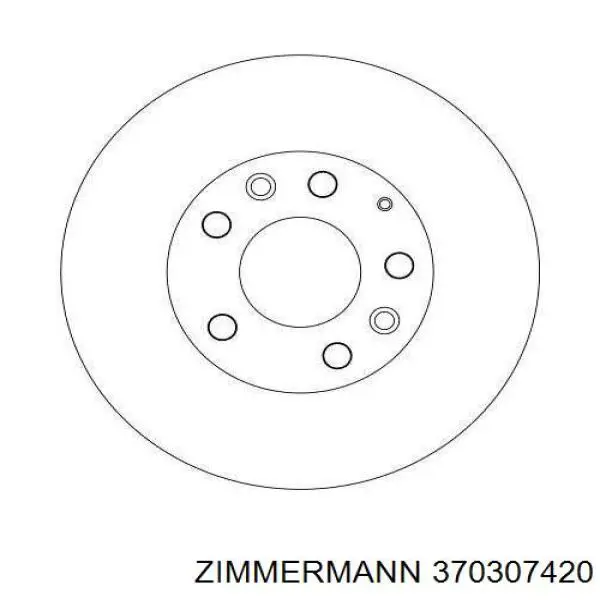 Передний тормозной диск Zimmermann 370307420