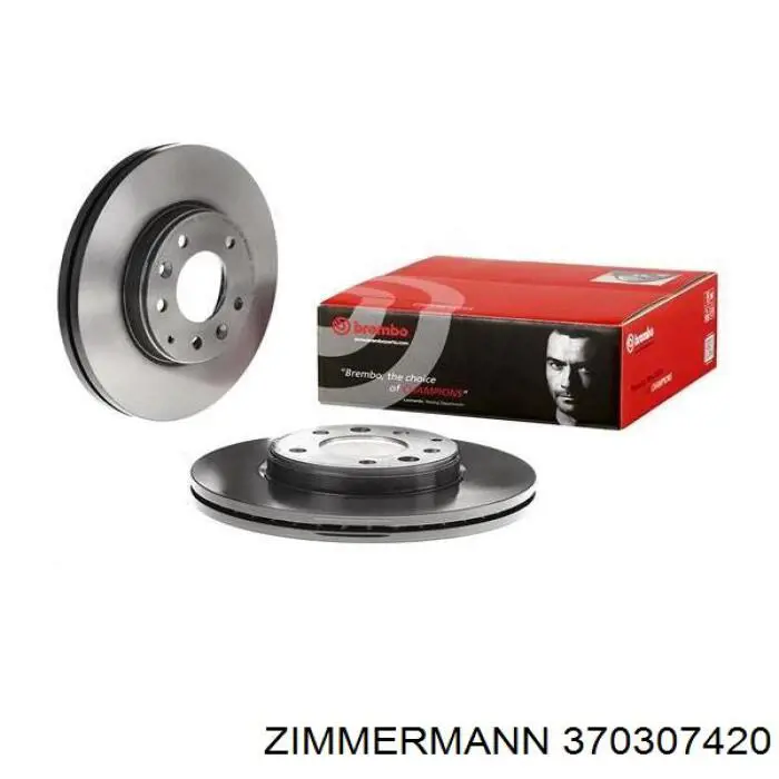 Тормоз дисковый передний Zimmermann 370307420 цена, от 48.76 USD