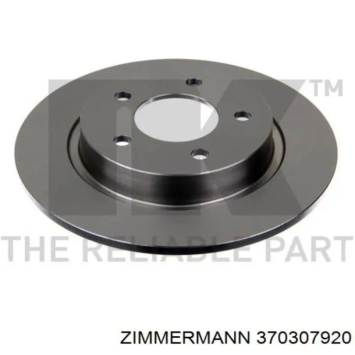Задний тормозной диск Zimmermann 370307920 цена, от 34.68 USD