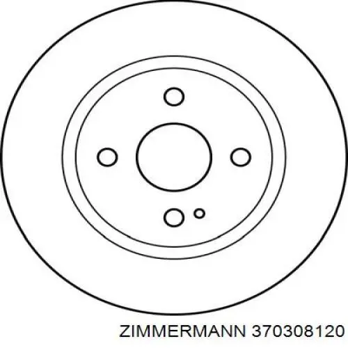 Тормоз дисковый передний Zimmermann 370308120 цена, от 43.75 USD