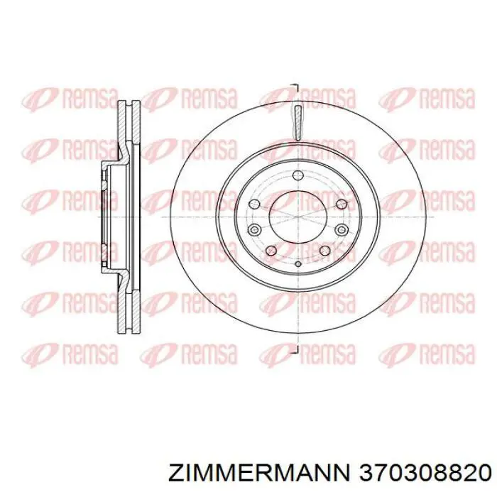 Купить 370308820 Zimmermann Ротор тормозной