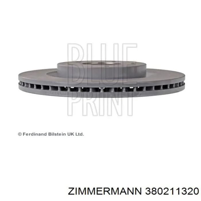 Передние тормозные диски 380211320 Zimmermann