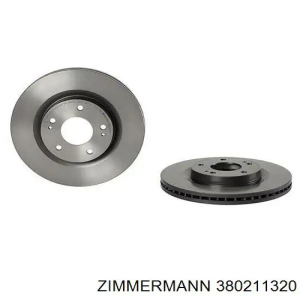 Тормоз дисковый передний Zimmermann 380211320 цена, от 66.41 USD