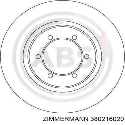 Купить 380216020 Zimmermann Ротор тормозной