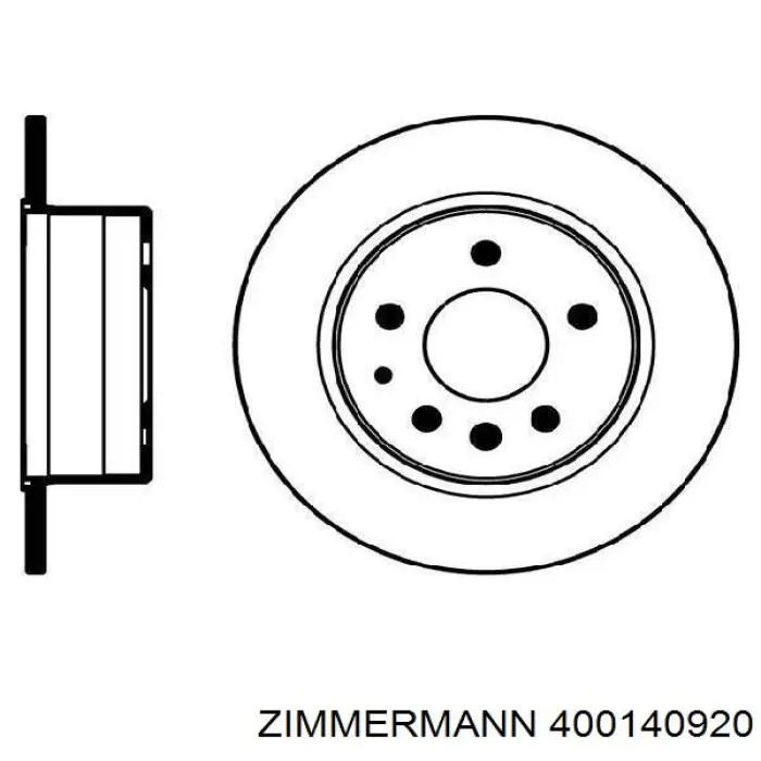 400140920 Zimmermann Дисковый тормоз