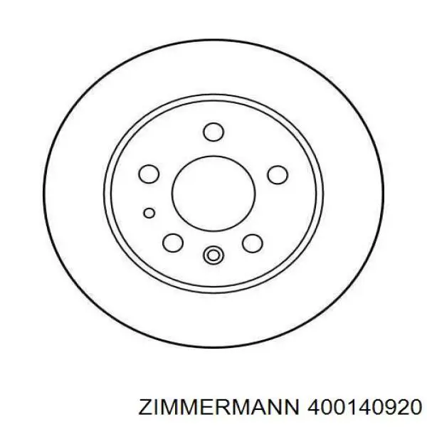 Задний тормозной диск Zimmermann 400140920 цена, от 29.92 USD