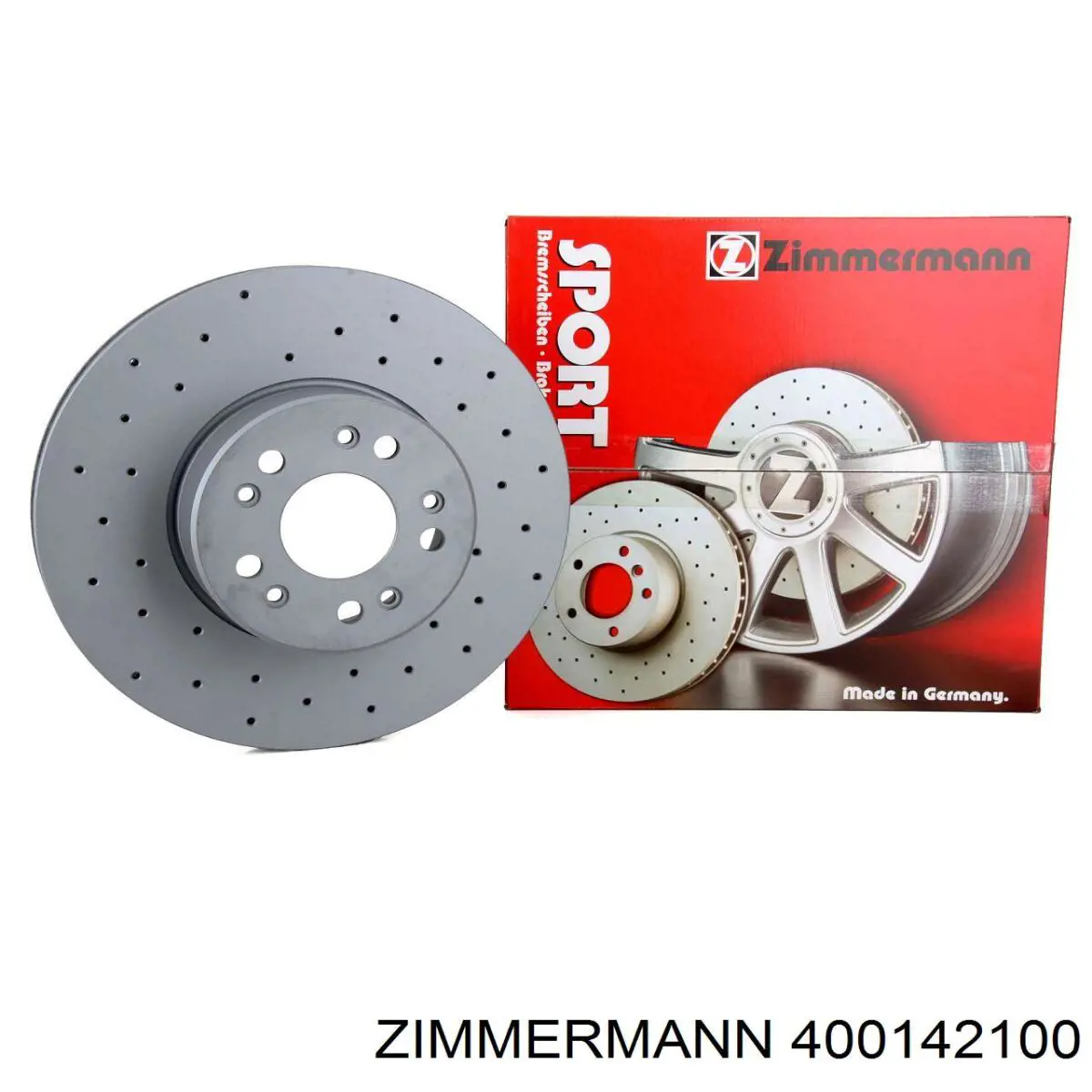 400142100 Zimmermann диск тормозной передний