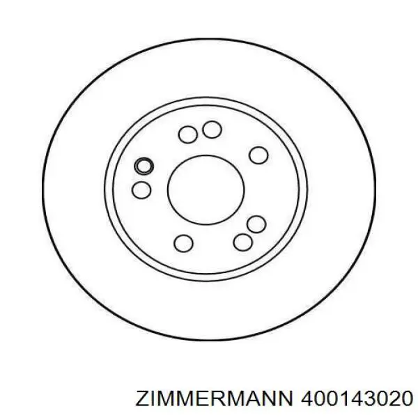Передние тормозные диски 400143020 Zimmermann