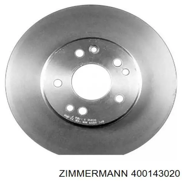 400143020 Zimmermann Диск тормозной передний