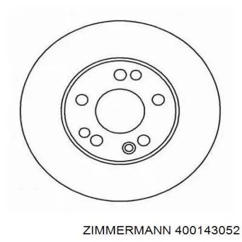 Передний тормозной диск Zimmermann 400143052