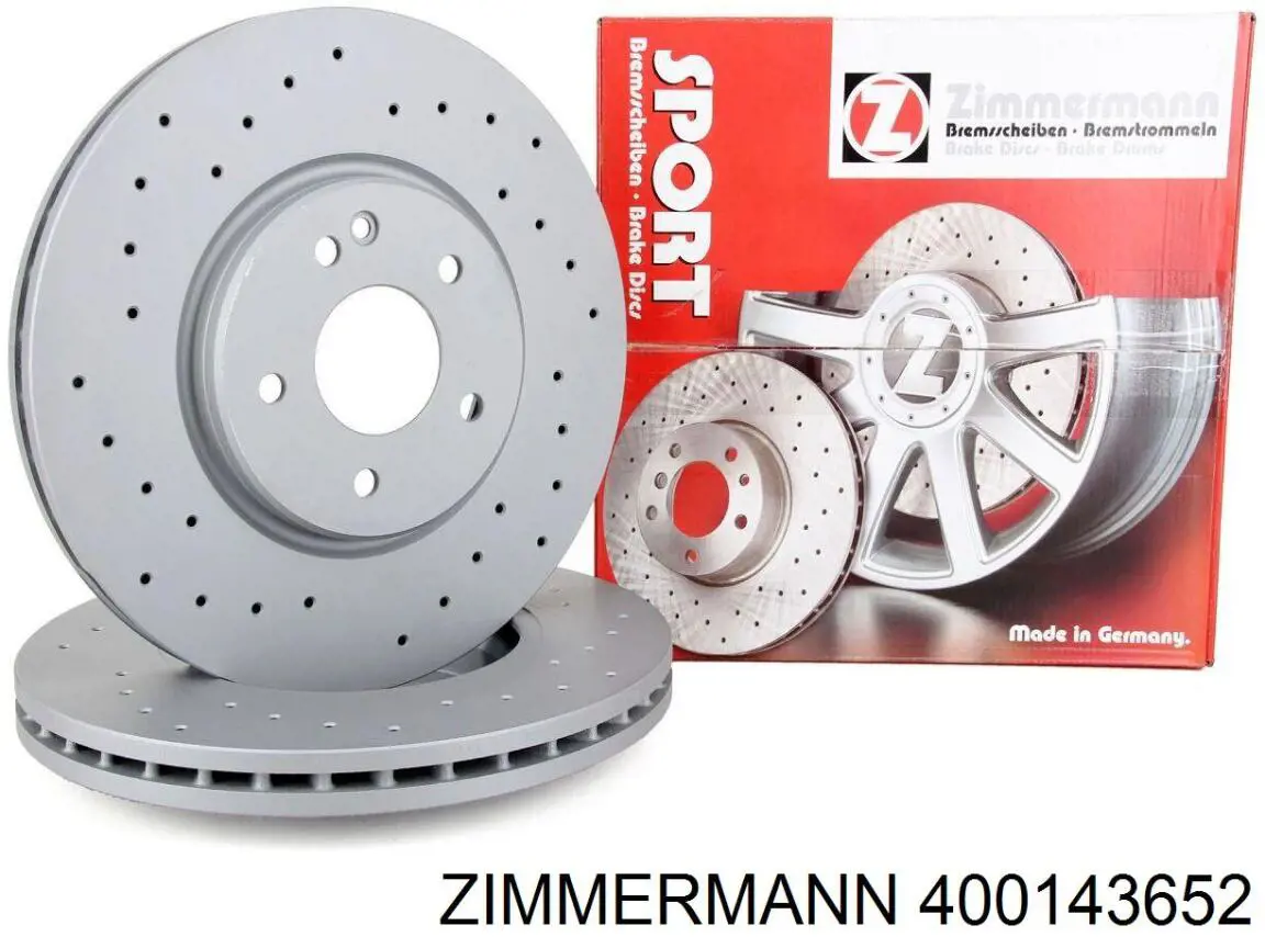 400143652 Zimmermann диск тормозной передний