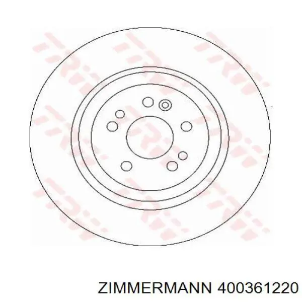 Передние тормозные диски 400361220 Zimmermann