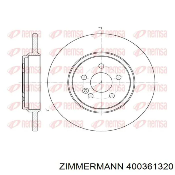 Тормозные диски 400361320 Zimmermann