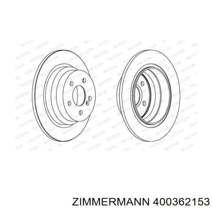 Тормозные диски 400362153 Zimmermann