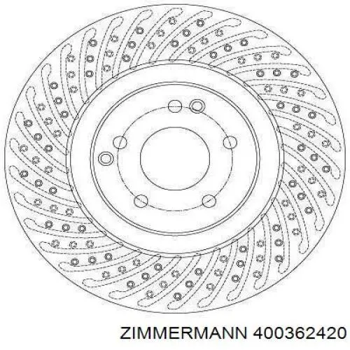 Передний тормозной диск Zimmermann 400362420