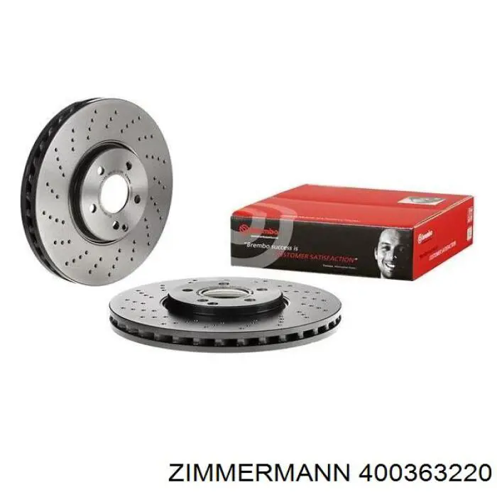 Передние тормозные диски 400363220 Zimmermann
