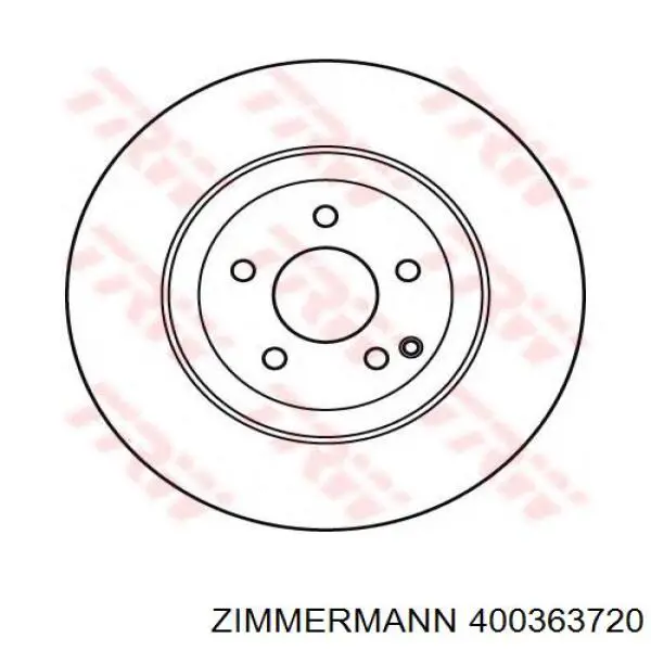 Передние тормозные диски 400363720 Zimmermann