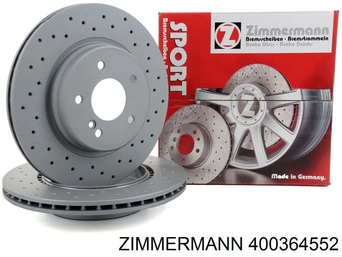 400364552 Zimmermann диск тормозной задний