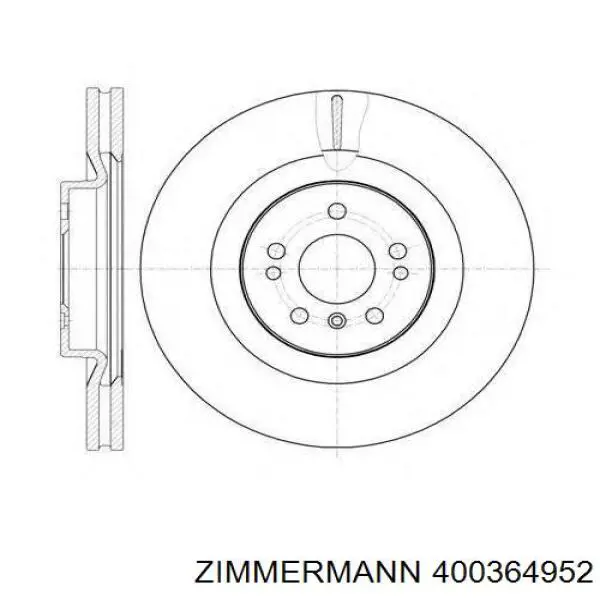 Передний тормозной диск Zimmermann 400364952