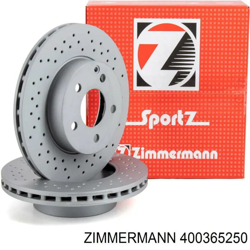 Передние тормозные диски 400365250 Zimmermann