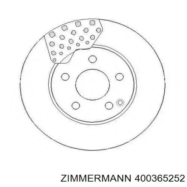 Передний тормозной диск Zimmermann 400365252