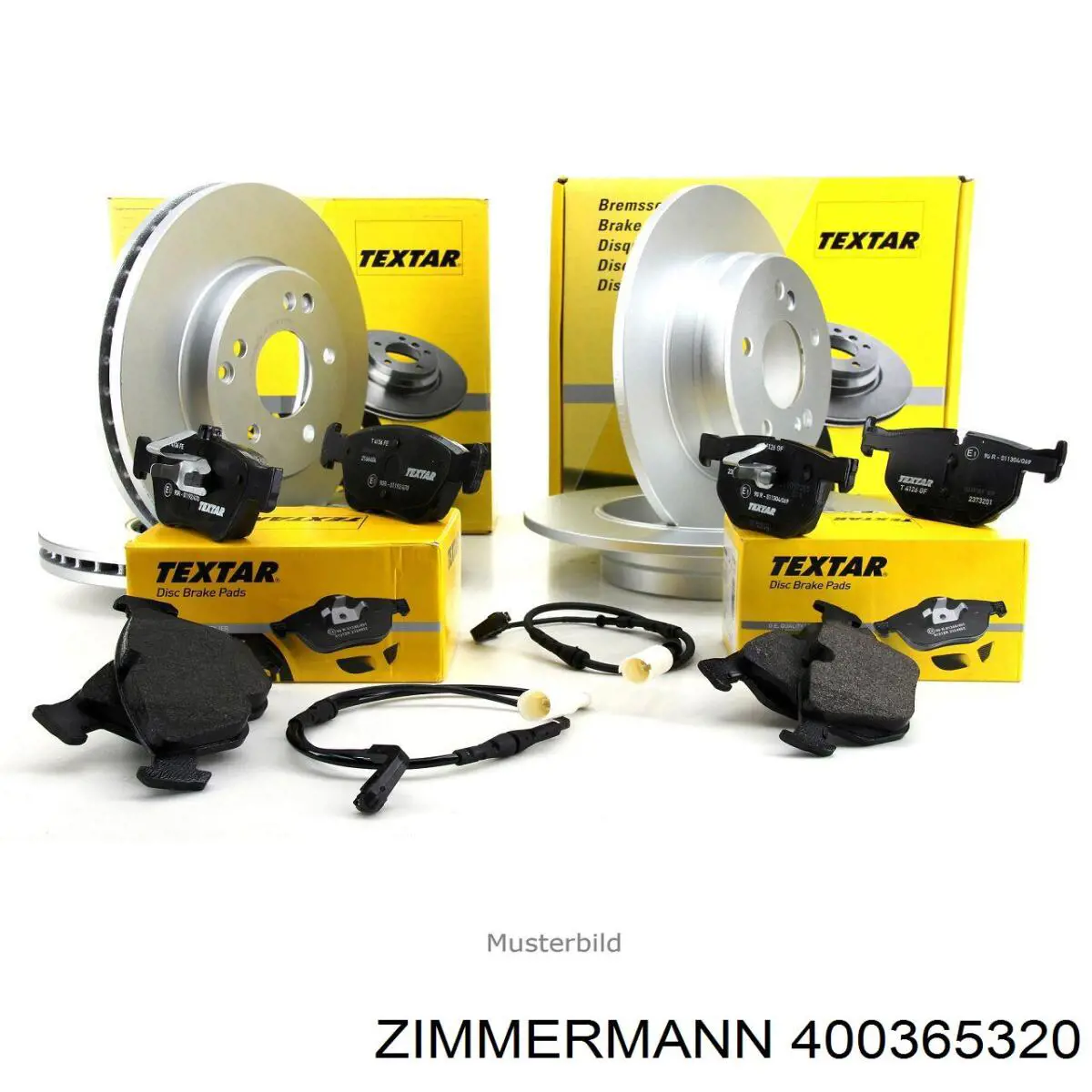 Передние тормозные диски 400365320 Zimmermann