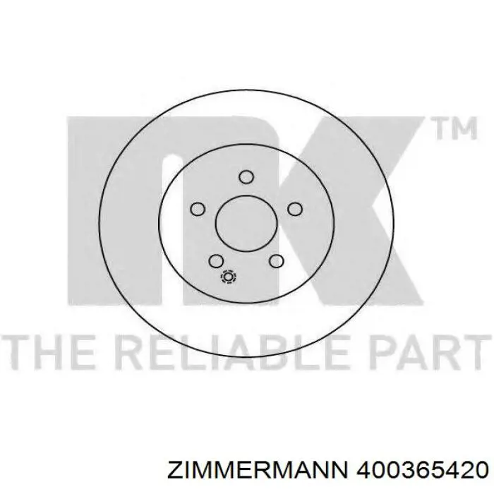 400365420 Zimmermann Диск тормозной передний