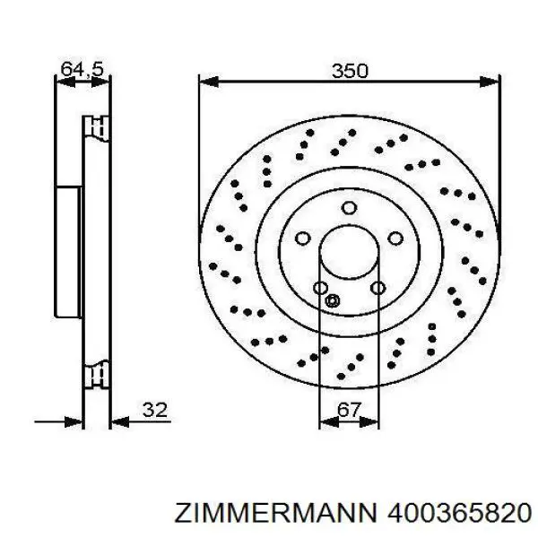 Купить 400365820 Zimmermann Ротор тормозной