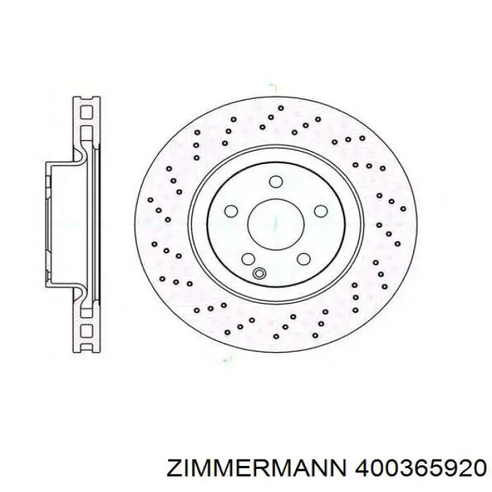 400365920 Zimmermann Диск тормозной передний