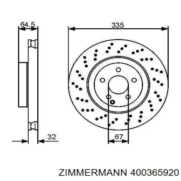 Купить 400365920 Zimmermann Ротор тормозной