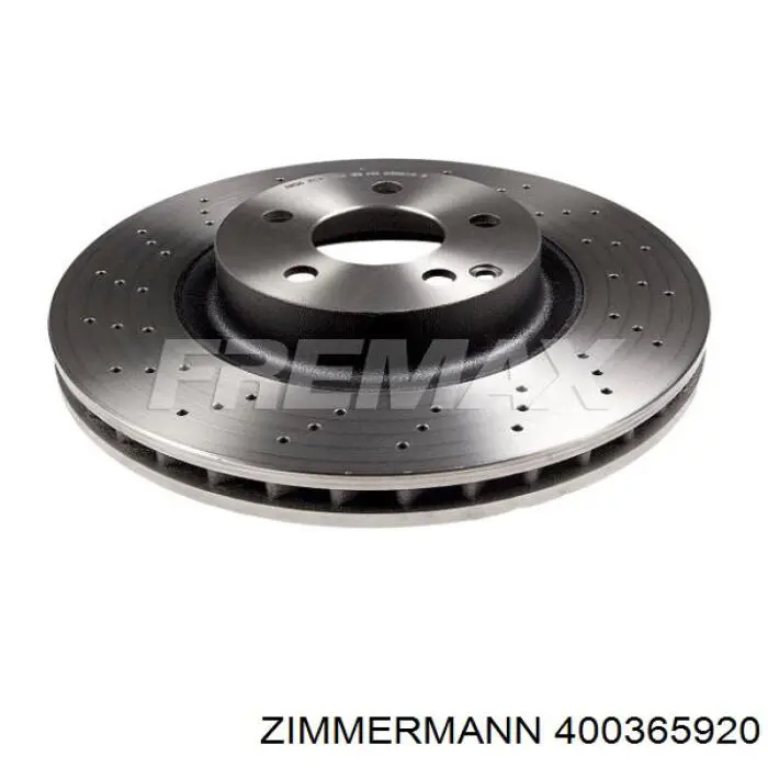 Передние тормозные диски 400365920 Zimmermann