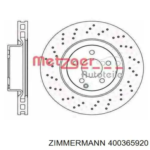 Купить 400365920 Zimmermann Ротор тормозной
