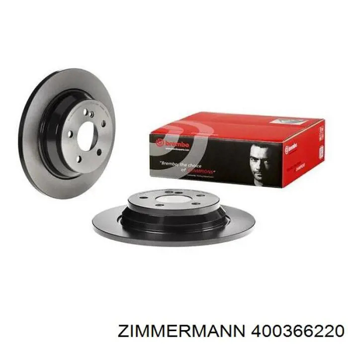 Купить 400366220 Zimmermann Диск тормозной задний