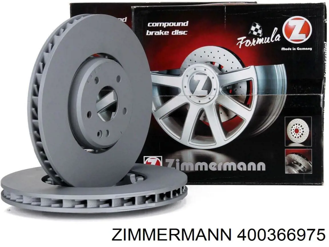 400366975 Zimmermann диск тормозной передний