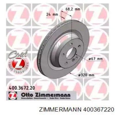 Тормозные диски 400367220 Zimmermann