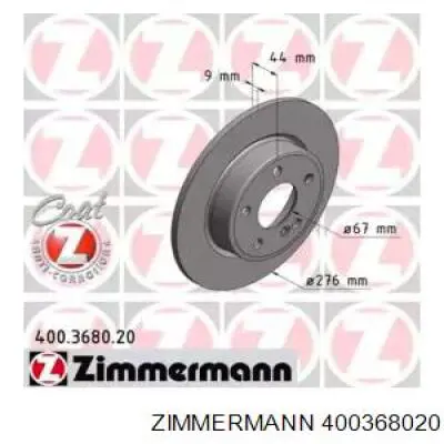 400368020 Zimmermann Дисковый тормоз