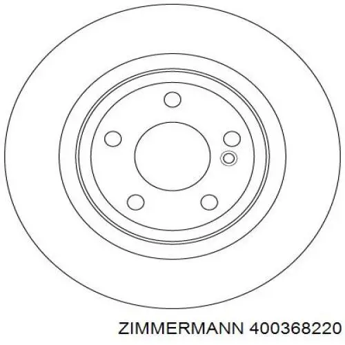 Задний тормозной диск Zimmermann 400368220 цена, от 39.25 USD