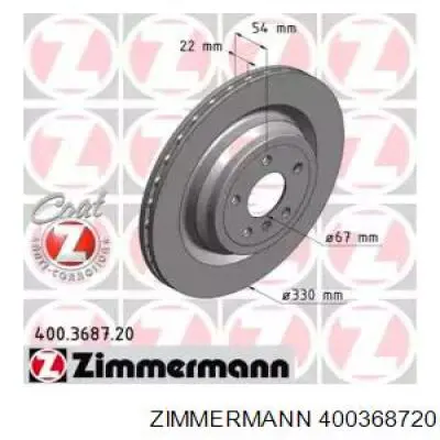 Тормозные диски 400368720 Zimmermann