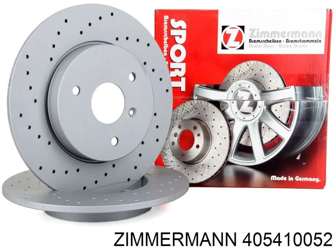 Передние тормозные диски 405410052 Zimmermann