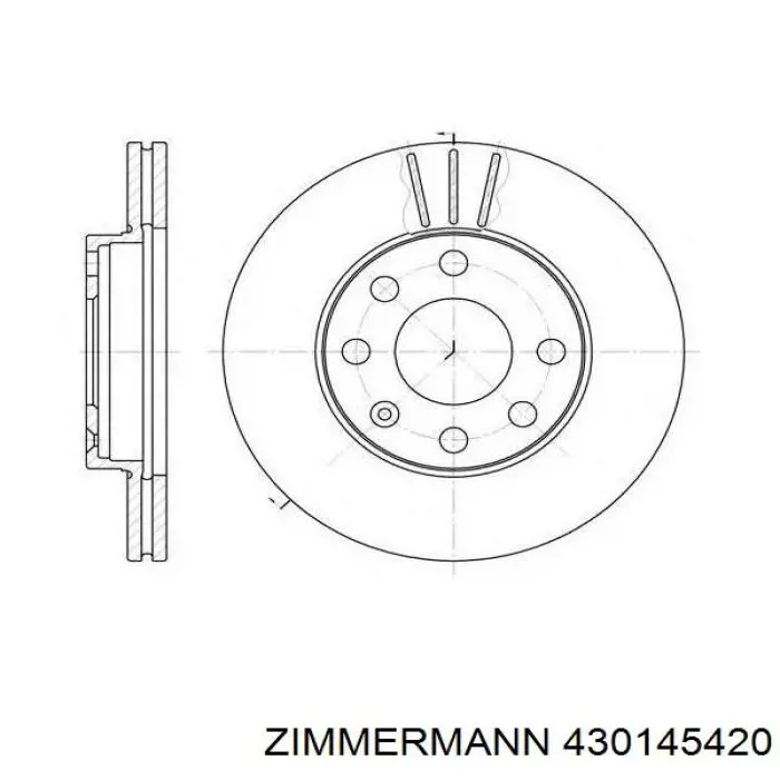 Тормоз дисковый передний Zimmermann 430145420 цена, от 40.09 USD