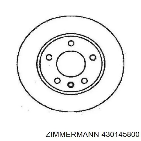 430145800 Zimmermann Диск тормозной передний
